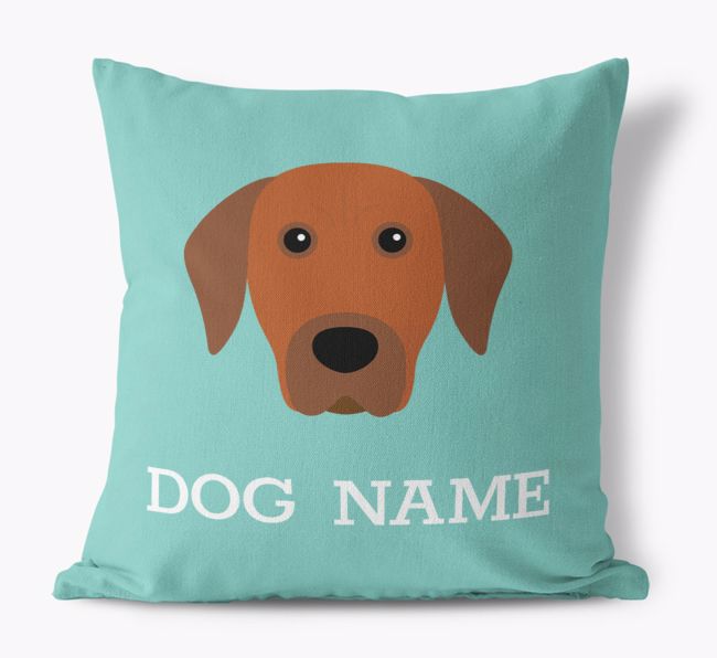 {dogsName}'s Icon: Personalized {breedFullName} Canvas Pillow